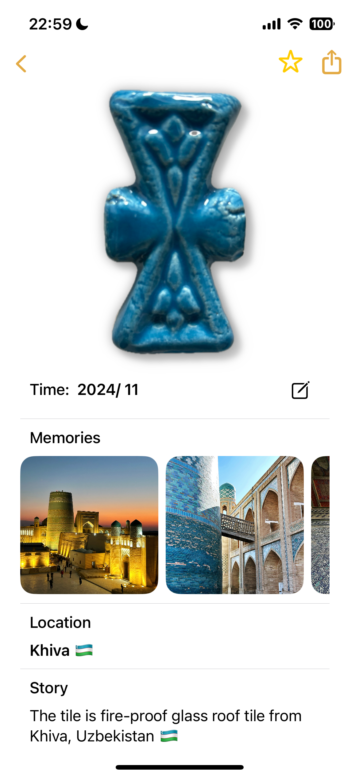 You just need to put in the trip photos, time, location & the keepsake in app.