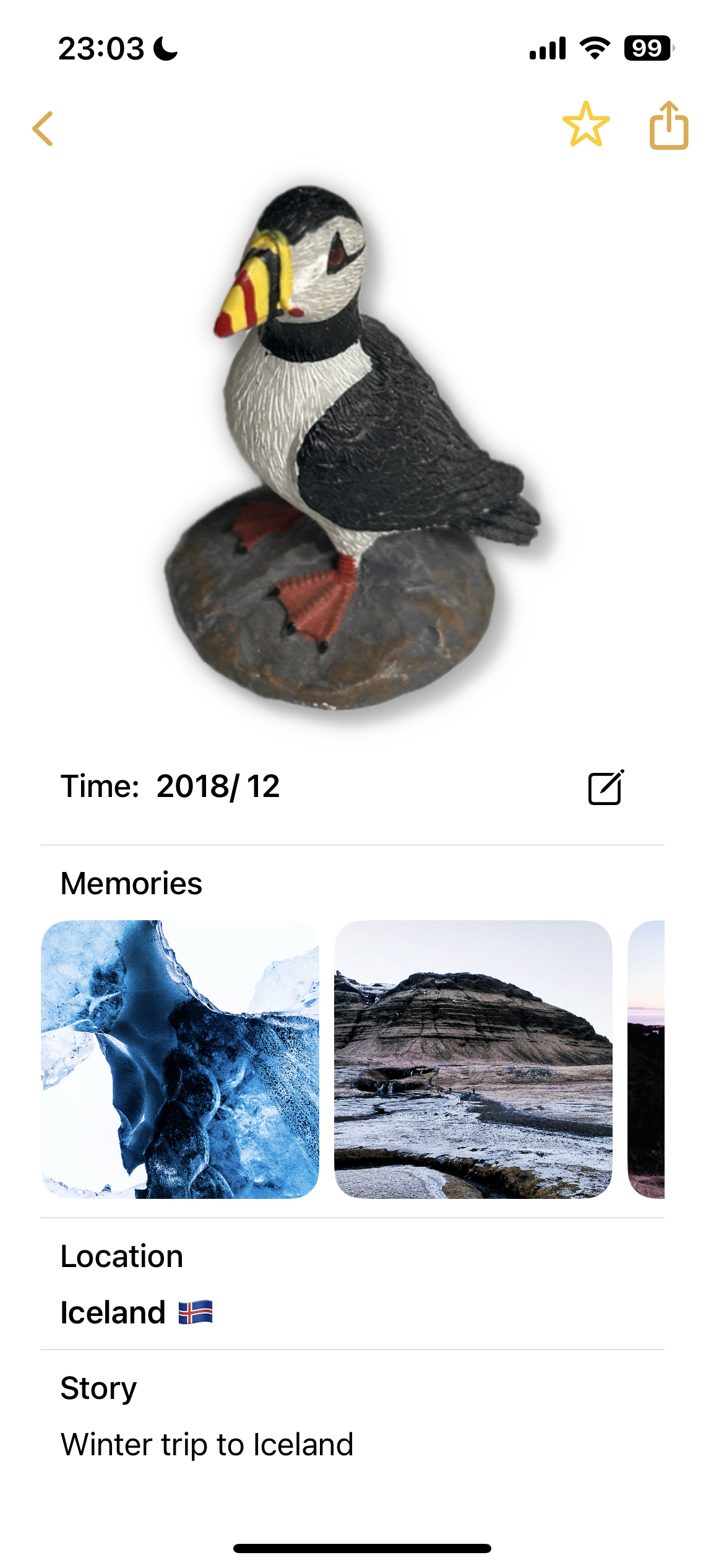 You just need to put in the trip photos, time, location & the keepsake in app.