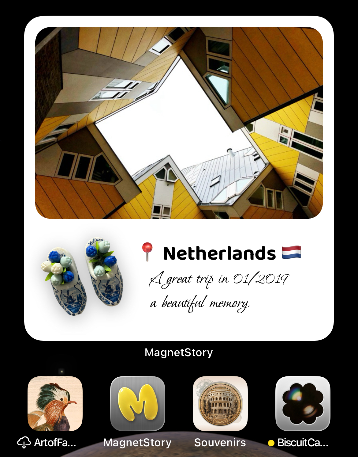 MagnetStory Rotterdam travel memory widget
