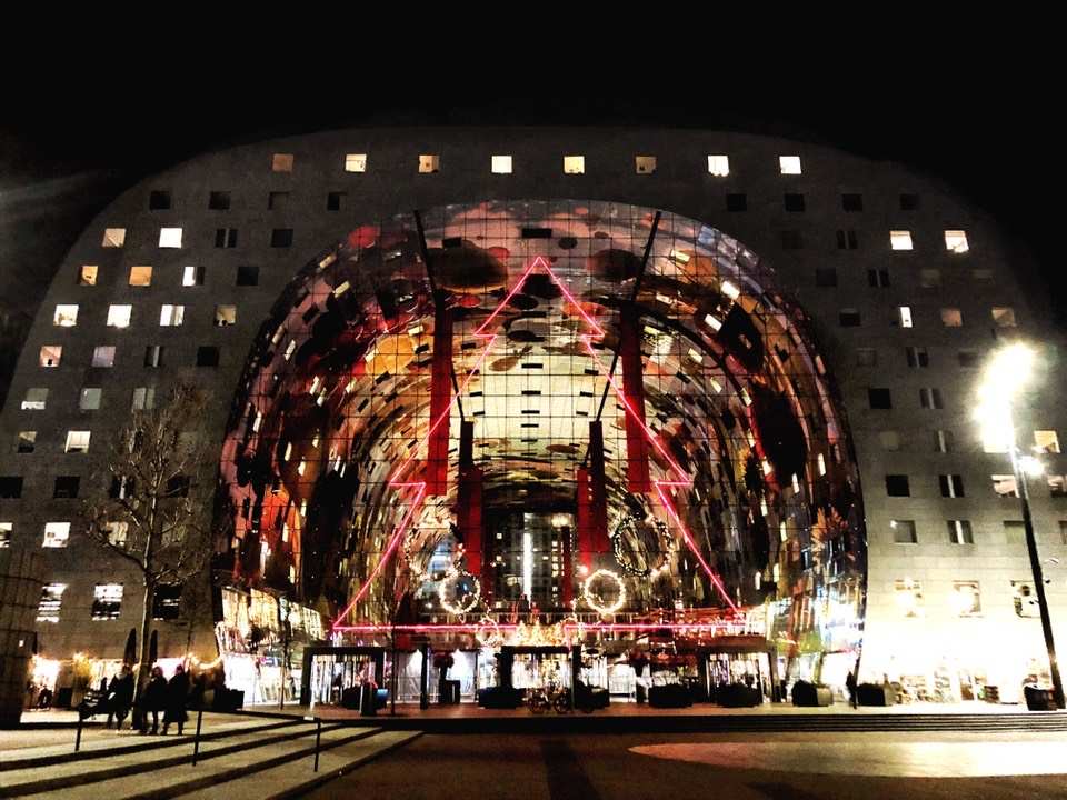 Markthal Rotterdam by MVRDV at Christmas