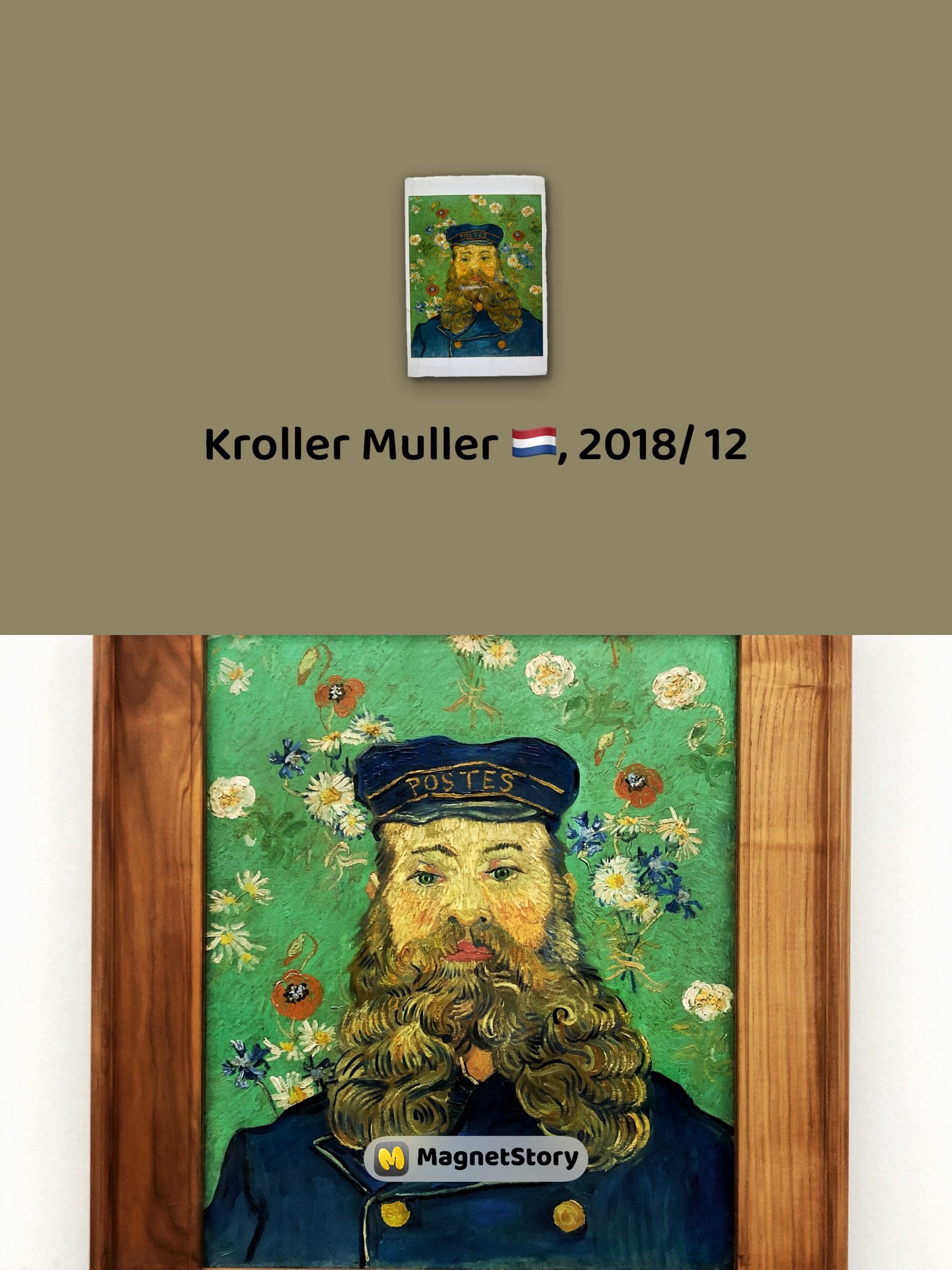 Van Gogh Postman postcard MagnetStory memory card